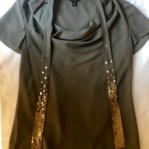 Ann Taylor Loft Cute Gray Top